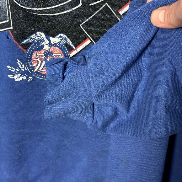 Vintage Beer Sweatshirt Size large Miller Lite ICE 90s Distressed - Picture 5 of 8